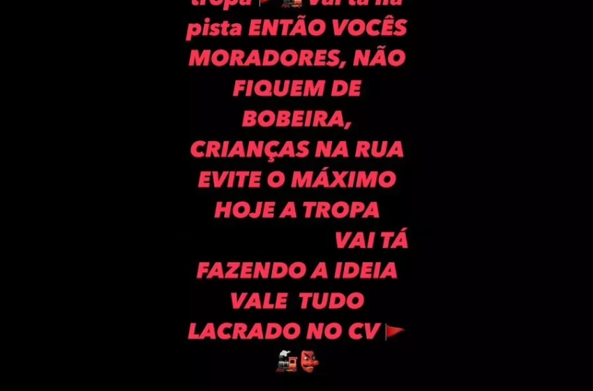  Suposto comunicado de organização criminosa assusta moradores de Lauro de Freitas