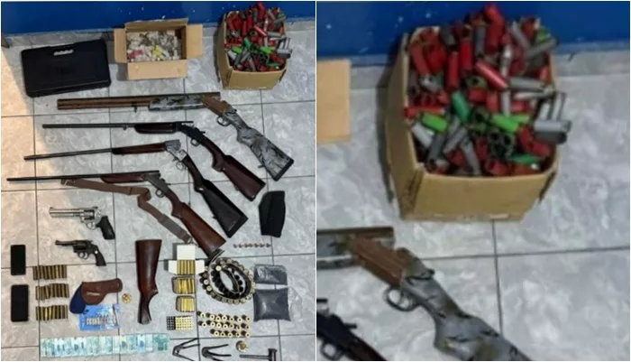  Dupla é presa em Remanso com armas de fogo, 600 munições e R$ 18 mil em espécie