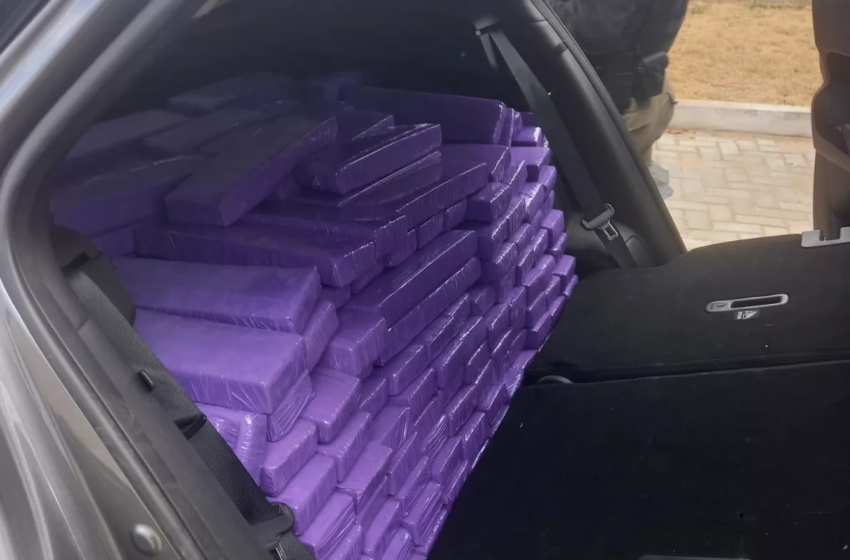  VÍDEO: Polícia encontra 370 kg de maconha em carro abandonado no oeste da Bahia